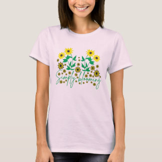 Camiseta Linda Aquarela Jardim Botânico de Flor Selvagem