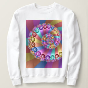 Camiseta Linda Arco-Íris Colores Abstrato de Arte Fractal
