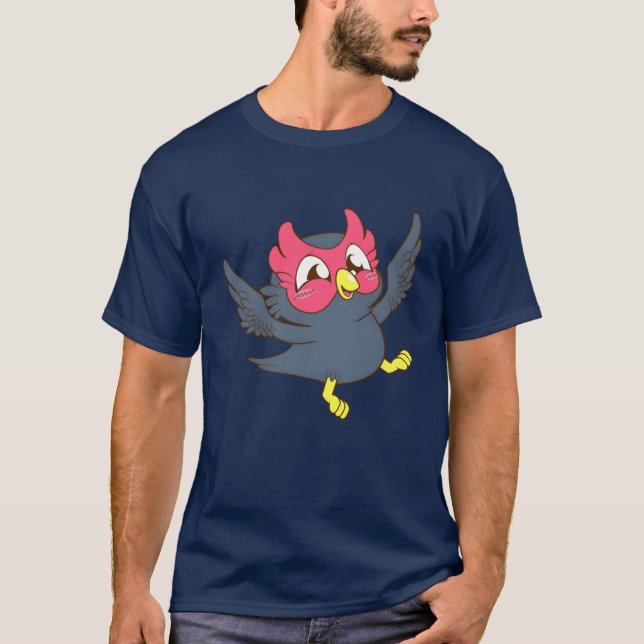 Camiseta Linda ave para os amantes de pássaro (Frente)