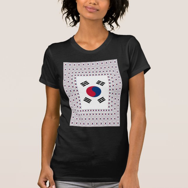 Camiseta Linda bandeira Diagonal Coreana: Uma Arte Infinita (Frente)