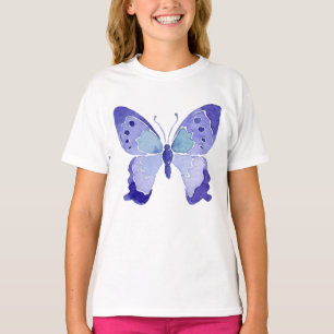 Camiseta Linda Borboleta Azul Roxo Borboletas Inseto