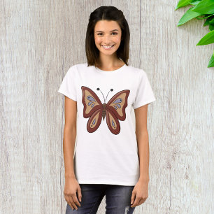 Camiseta Linda Borboleta Marrom