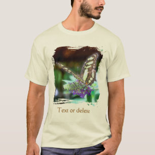 Camiseta Linda Borboleta Pessoalizada Na Flor Da Natureza