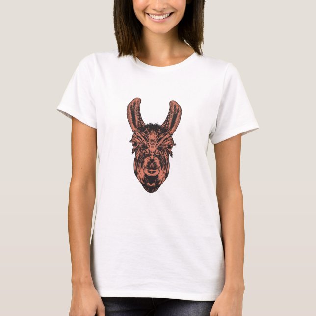 Camiseta Linda Brown Llama (Frente)