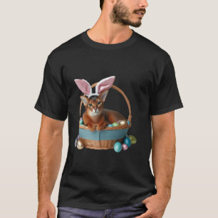 Camiseta Linda caça ao ovo de Páscoa do gato abissínio orel
