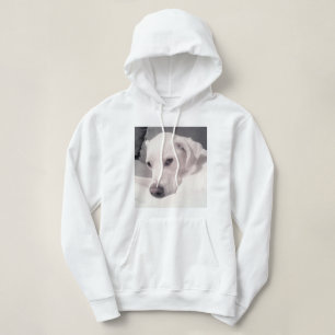 Camiseta Linda Cinza de cães branco Labrador Mix Hoodie