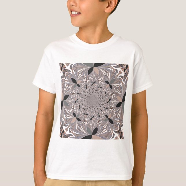 Camiseta Linda cinza de cinzas caleidoscópio sem descontinu (Frente)