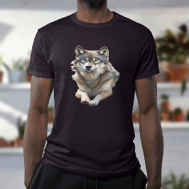 Camiseta Linda Cinza Wolf está soltando