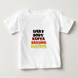 Camiseta Linda Citação de Texto Incrível Colorida do Quênia