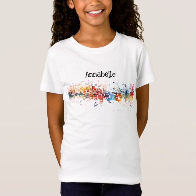 Camiseta Linda Colorida Impressionante De Volta À Escola (Frente)