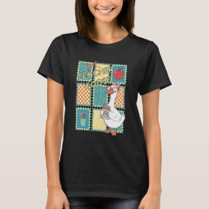 Camiseta Linda Coquete Ensinar Ganso De Volta à Escola Prof
