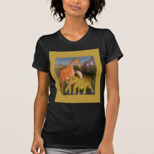 Camiseta Linda cor de safari selvagem africana