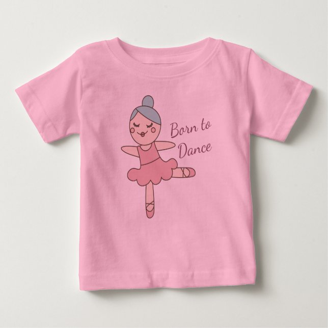 Camiseta Linda dançarina de balé de desenho animado (Frente)