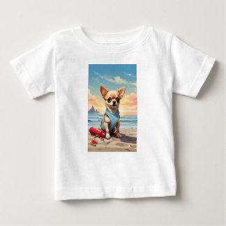 Camiseta linda de bebê em forma de seu cachorro pa