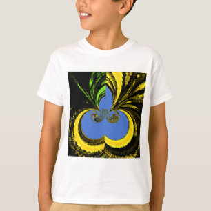 Camiseta Linda e adorável Arte Amarela e Azul na África do