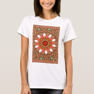 Camiseta Linda e adorável padrão tradicional asiático