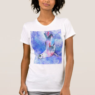 Camiseta Linda e feliz foca nadando - pintura migada