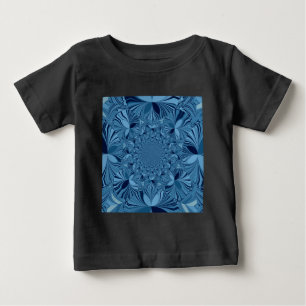 Camiseta Linda e Iridescente Arte Caleidoscópica Azul
