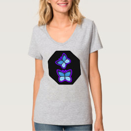 Camiseta Linda e legal borboleta colorida emoji
