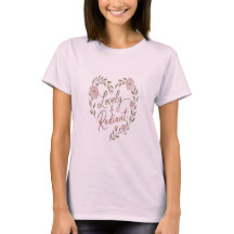 Camiseta linda e radiante