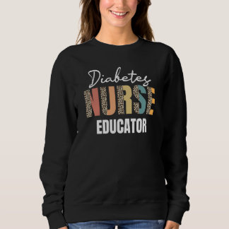 Camiseta Linda enfermeira Diabetes Educadora Leopard Patter