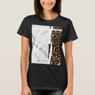 Camiseta Linda Estampa de Leopardo em Mármore