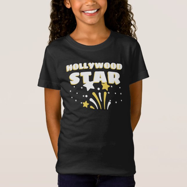 Camiseta Linda estrela de Hollywood (Frente)