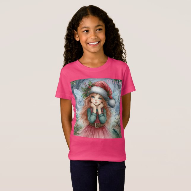Camiseta Linda Fada Feliz Natal (Frente Completa)