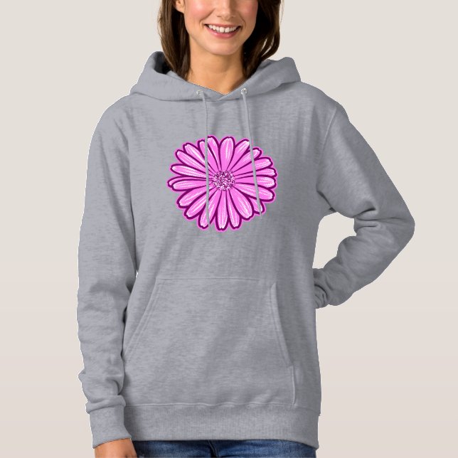 Camiseta Linda Flor de Margarida, Ilustração de Meio-Tons (Frente)