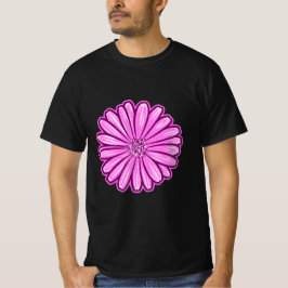 Camiseta Linda Flor de Margarida, Ilustração de Meio-Tons