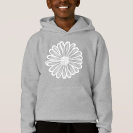 Camiseta Linda Flor de Margarida, Ilustração de Meio-Tons