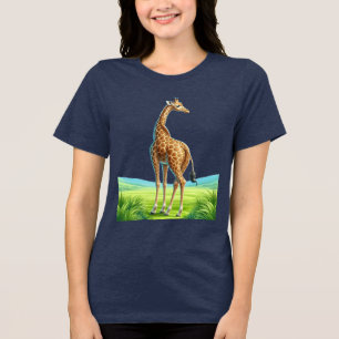 Camiseta linda girafa