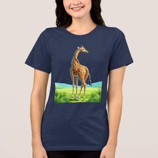 Camiseta linda girafa (Frente)