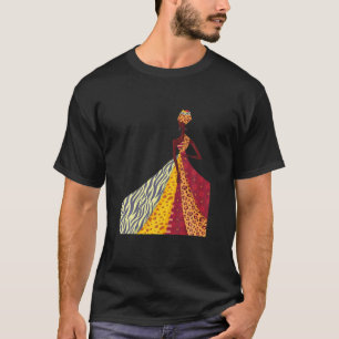 Camiseta Linda Grafia da Mulher Africana
