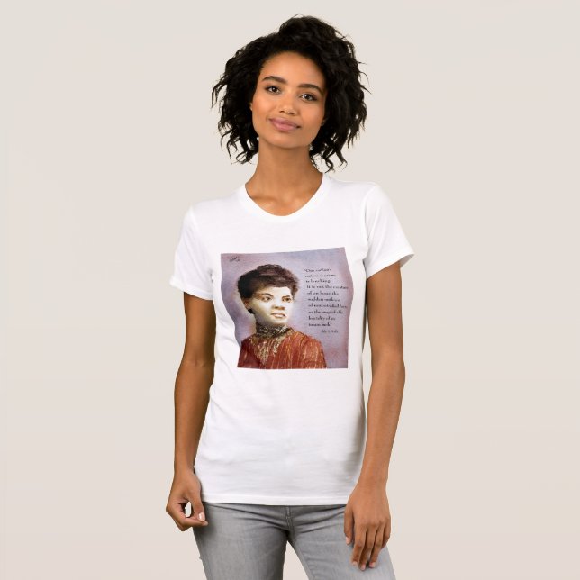 Camiseta Linda Ida B Wells Aquarela Retrato Mulheres (Frente Completa)