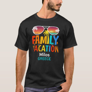 Camiseta Linda Ilha Milos Confrontando Fatos Familiares Vac