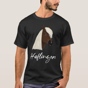 Camiseta Linda Ilustração De Cabeça De Cavalo A Haflinger