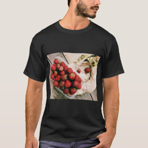 Camiseta Linda imagem de morango