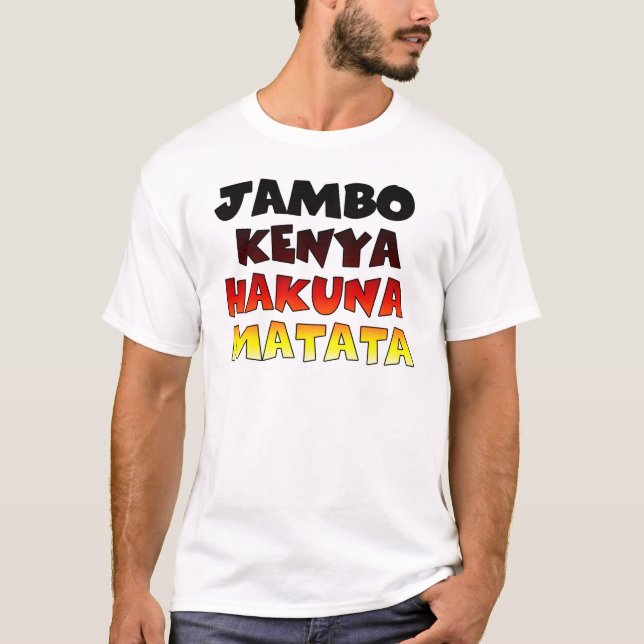Camiseta Linda Jambo Kenya Hakuna Matata Lovely Art (Frente)