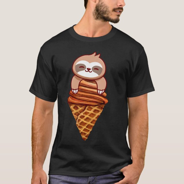 Camiseta Linda Largura E Sorvete Cone Art (Frente)