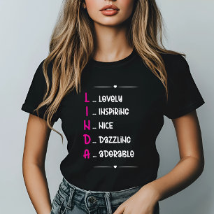 Camiseta LINDA Linda, Inspiradora, Nice, surpreendente, ado
