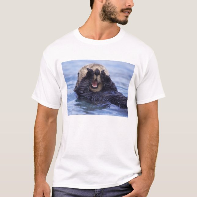 Camiseta Linda lontra marinha | Alasca, EUA (Frente)