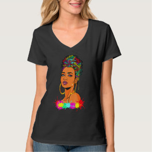 Camiseta Linda Melanin Queen Black Girl Drips Sis Women