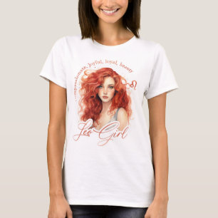 Camiseta Linda Menina de Leão Com Características