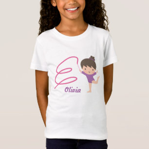Camiseta Linda Menina Ginasta e Ginástica de Fita