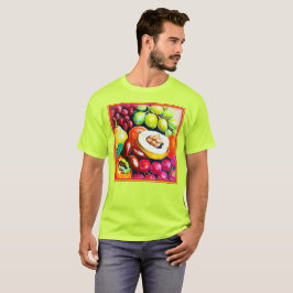 Camiseta Linda Mistura de Pintura de Fruta de Uvas. Comprar