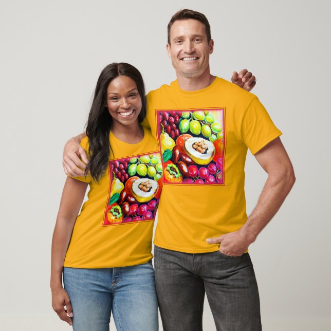 Camiseta Linda Mistura de Pintura de Fruta de Uvas. Comprar (Unissex)