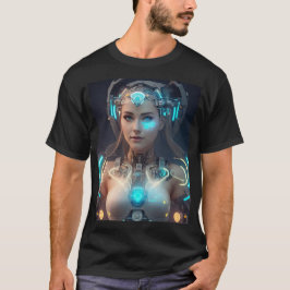 Camiseta Linda mulher brilhando Cyborg