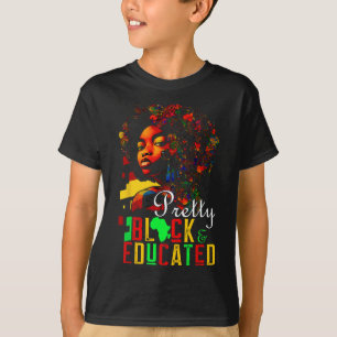 Camiseta Linda Negra Educada Mês da História Negra Afro Afr