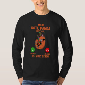 Camiseta Linda panda vermelha panda asiático senhora tratad